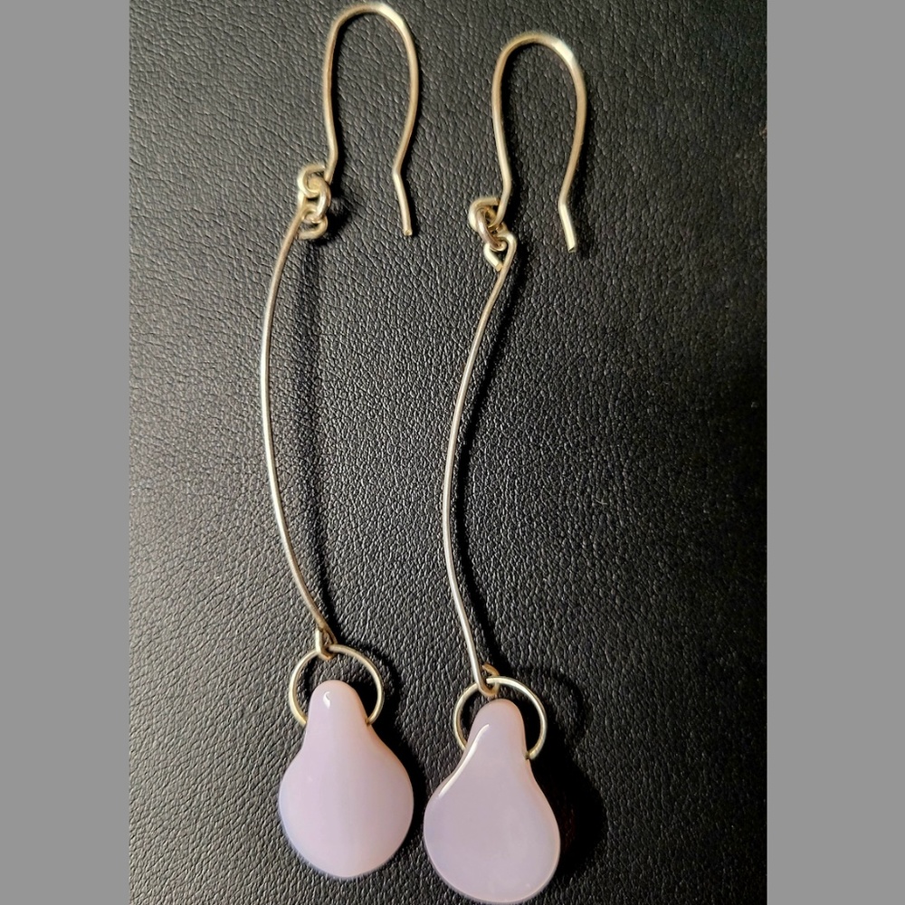 Vintage earrings with pink crystals